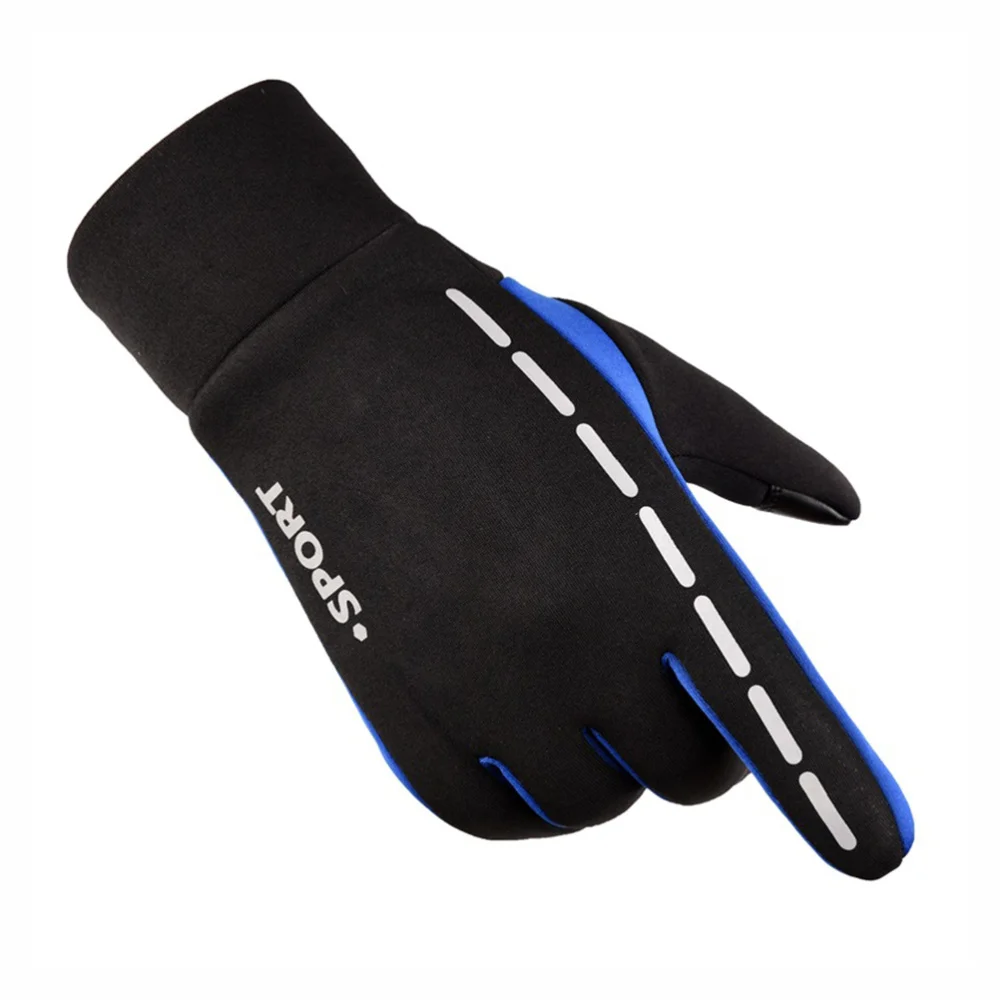 

1 Pair Waterproof Warm Anti-Slip Windproof Breathable Screen Touch for Hiking Camping Cycling Skiing (Red, Size)