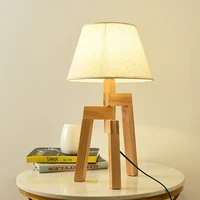 table lamp bedroom bedside nordic home solid wood creative personality simple modern study desk lamp wood table lamp modern lamp