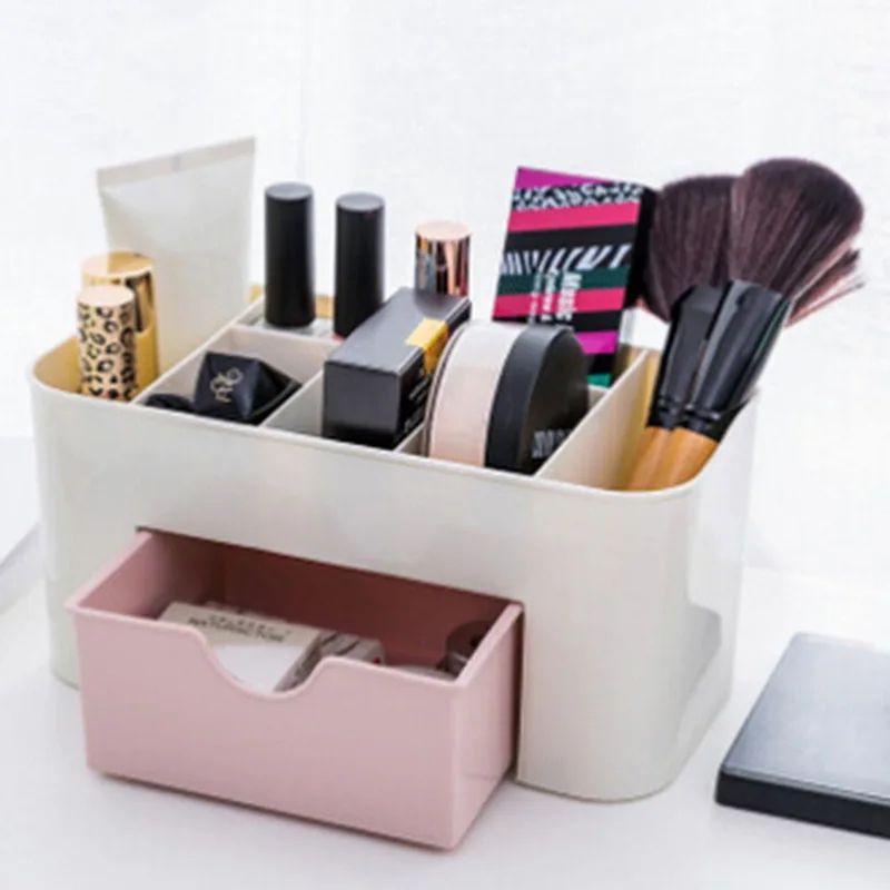 Junejour Plastic Makeup Organizer Storage Boxes Make Up Cosmetics Container HolderJewelry Sundries Box Home | Дом и сад