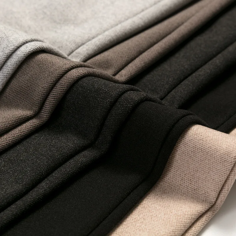 

Woolen casual Winter Middle Waist Women's Harem Pants Woolen Black Plus Size Solid Warm Female Long Women Trousers Fashion 2020