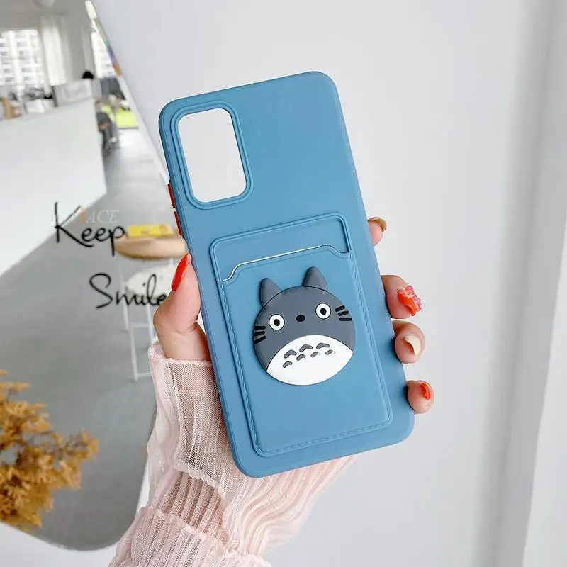 cute cartoon card slot holder phone case for xiaomi poco x3 nfc x3 pro poco m3 pro f3 x2 m2 x3 gt silicone pocket cover free global shipping