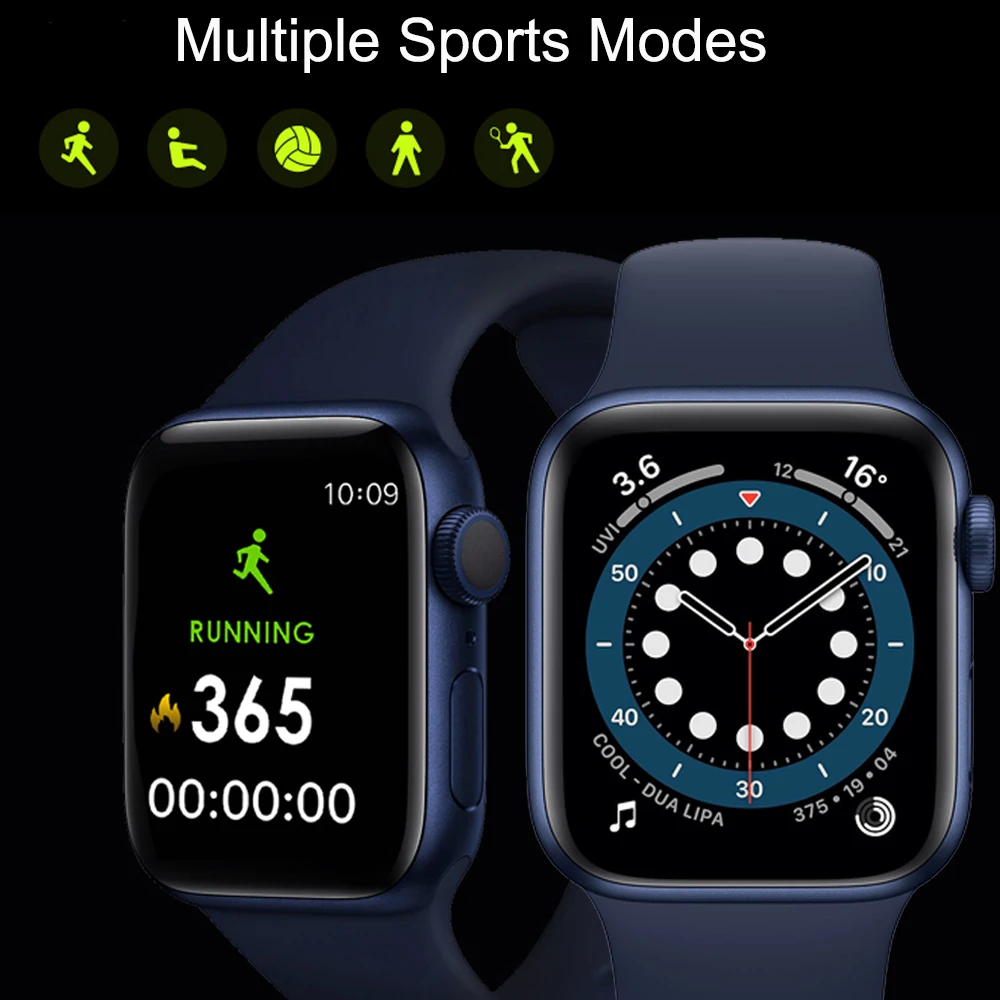 2021 sport smart watch men customize wallpaper smartwatch women sleep heart rate monitor watches for iphone xiaomi huawei iwo free global shipping