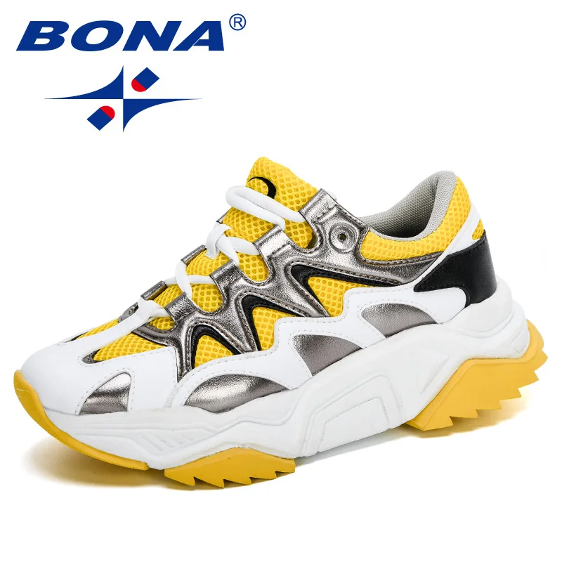 Кроссовки BONA женские на платформе Повседневная модная обувь для отдыха