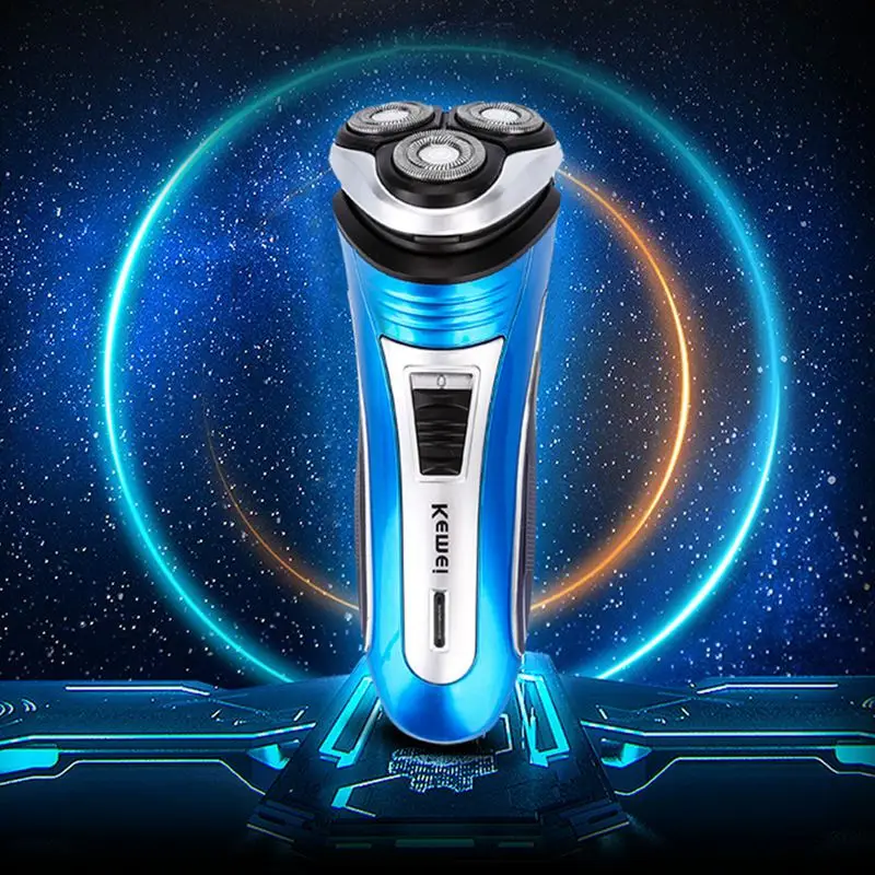 ABRA-Kemei KM-2801 Мужская перезаряжаемая электрическая бритва с тремя головками с плавающей головкой триммер для бороды с европейской вилкой