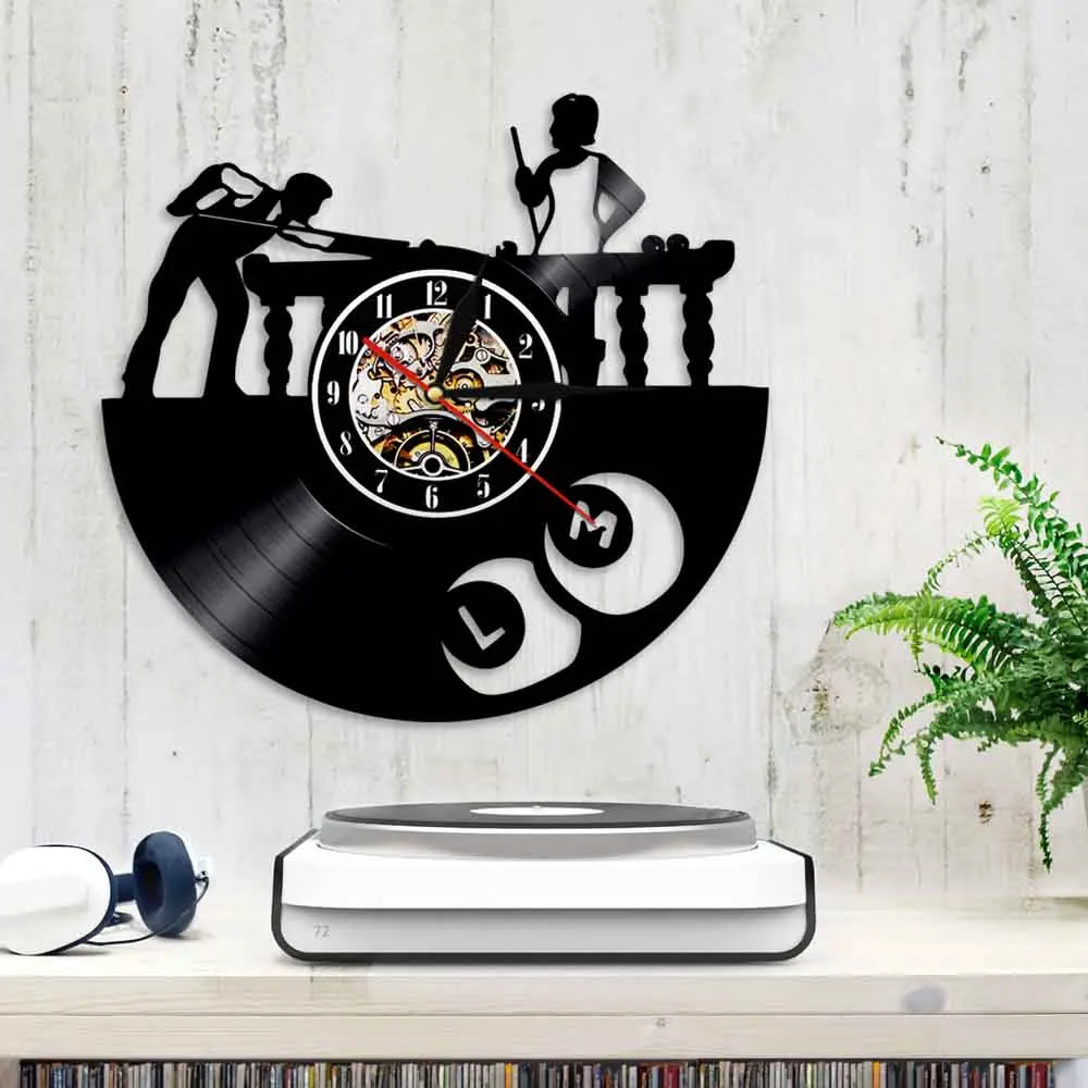 Бильярдные шары для бассейна виниловые настенные часы современный дизайн стол