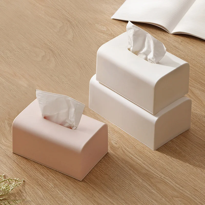 

Plastic Tissue Box Desktop Paper Case Organizer Living Room Office Container Car Kitchen Napkins Holder Home Storage Organizer