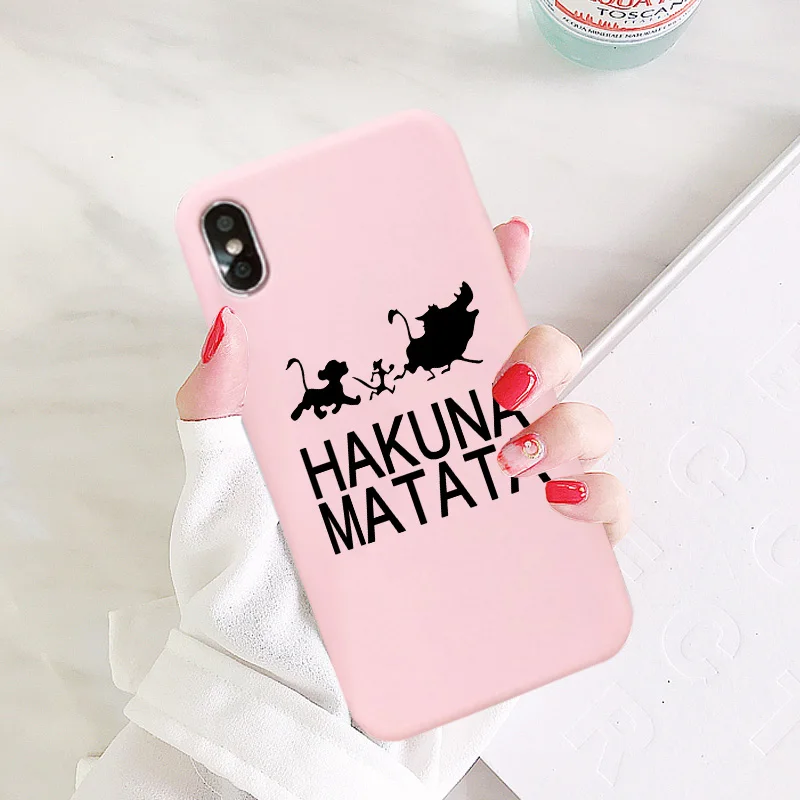GYKZ Cool Lion King Pumba чехол для iPhone XS MAX X XR 11 Pro 7 8 6 6s Plus Hakuna матовый Мягкий силиконовый чехол для телефона Fundas