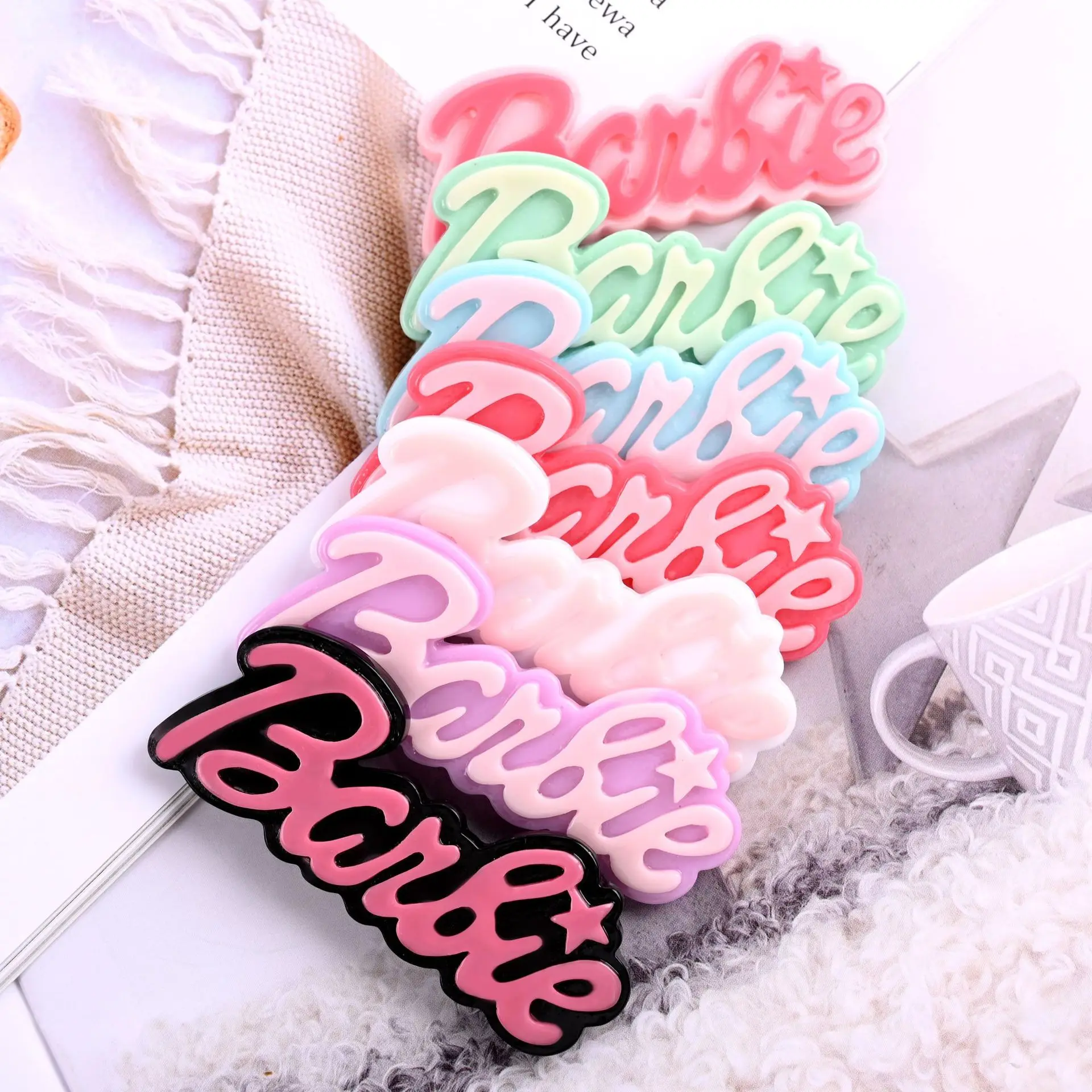 1015pcs cartoon letter resin ornament diy craft supplies phone shell patch arts decor girl hair accessories handmade materials free global shipping