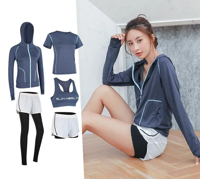 Women sports set tracksuit yoga bra running wear student sportswear gym tees fitness training exercise clothing outdoor jogging |