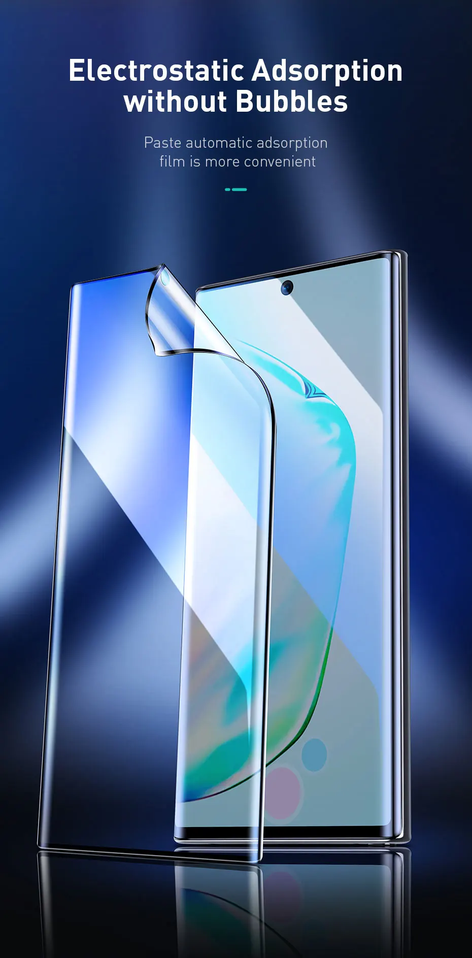 Baseus 2 шт протектор экрана для samsung Galaxy Note 10 Plus PET пленка 0,15 мм полное покрытие Передняя защитная пленка для Note 10 стекло