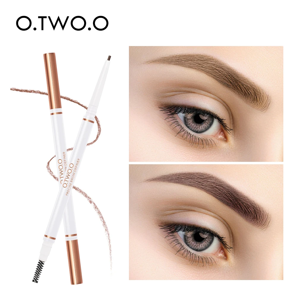 

O.TWO.O Eyebrow Pencil Waterproof Natural Long Lasting Ultra Fine 1.5mm Eye Brow Tint Cosmetics Brown Color Brows Make Up SK-01