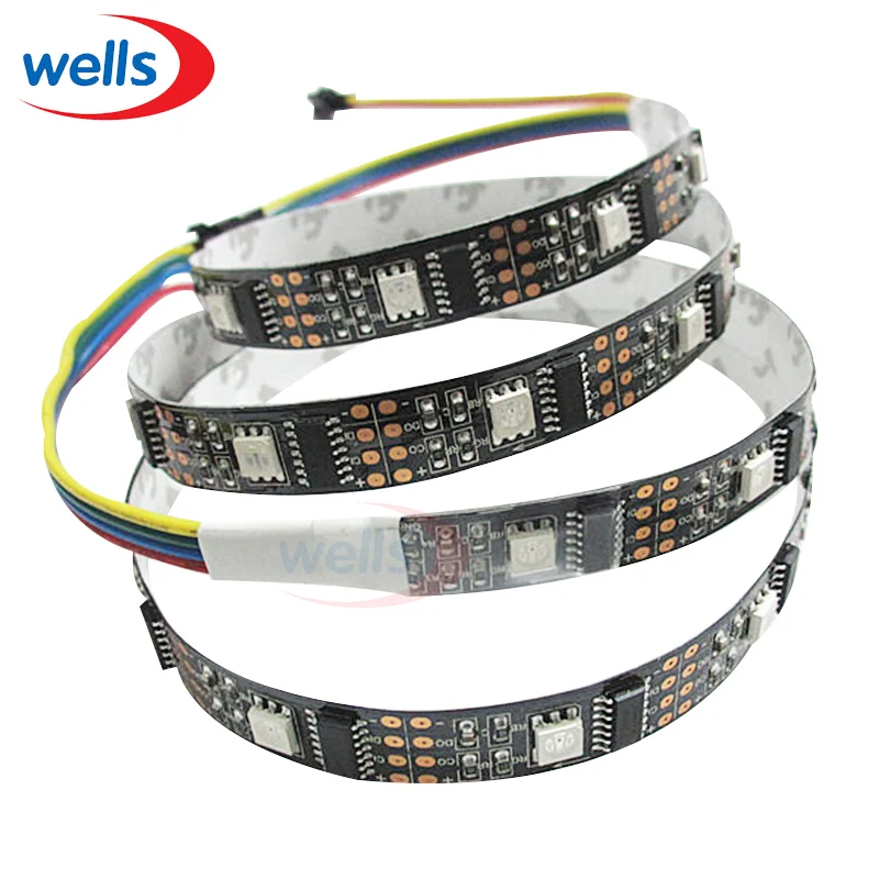 5 в постоянного тока WS2801 32 светодиодный Ода/м s WS2801IC/M 1 м/3 м/5 м 160 SMD Светодиодная