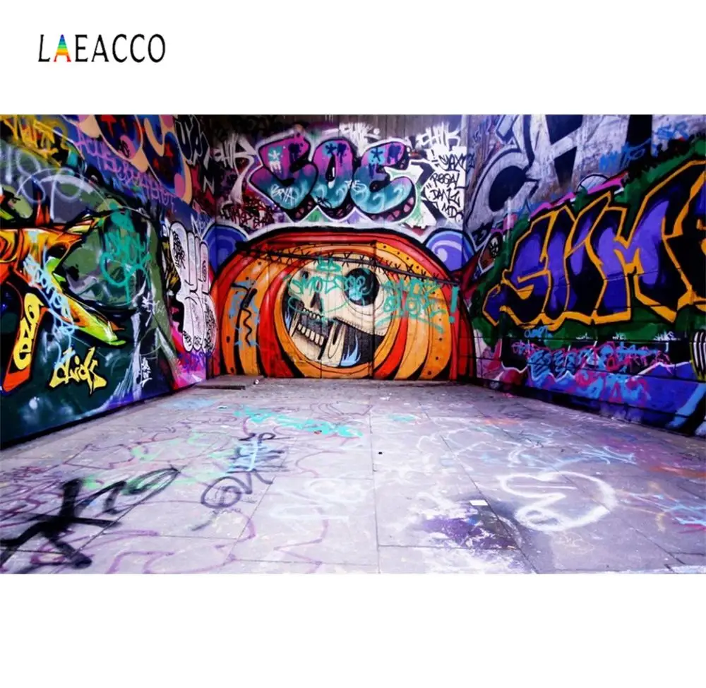 

Laeacco Grunge граффити настенная сцена фотографии фоны Индивидуальные цифровые фотографические фоны для фотостудии