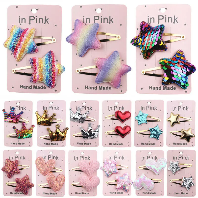 2 шт. заколки для волос с цветами и бантом из кожи аллигатора модные милые детские