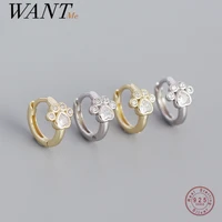 wantme 925 sterling silver romantic cat claw zircon stud earrings for women bohemia ins spain piercing hoop jewelry accessories