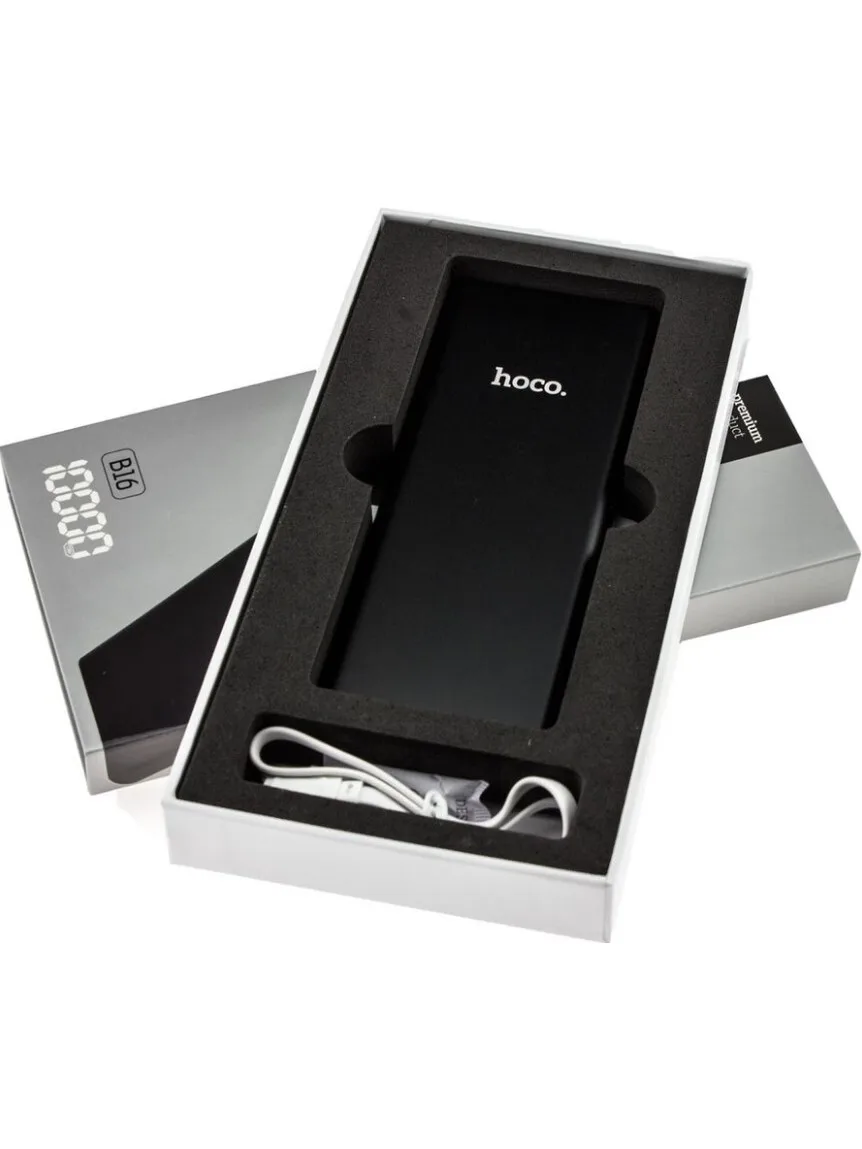 Внешний аккумулятор Power Bank Hoco B16 10000 mAh (черный) | Мобильные телефоны и аксессуары