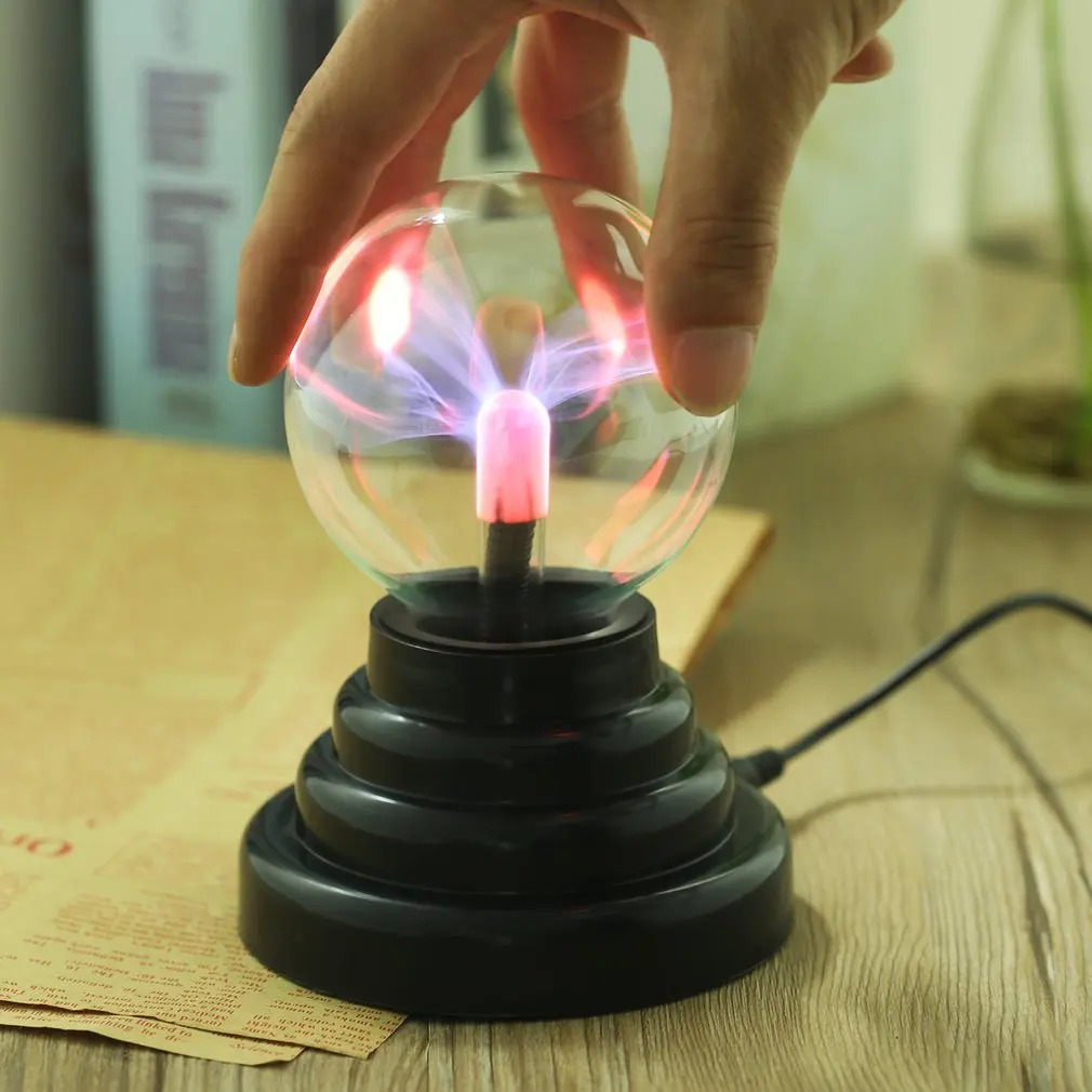 

3 inch Plasma Ball Atomosphere Night Light Lava Lamp Supply By USB Kids Gift Christmas 2021 Magic Lightning Bolt LED Lamp