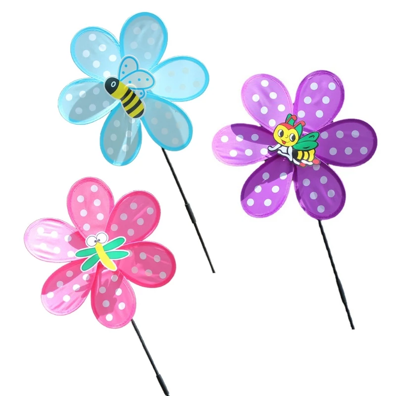 

Dot Bee Wind Spinners Lawn Pinwheels Windmill Garden Yard Patio Lawn Decoration Indoor Outdoor Lawn Ornaments