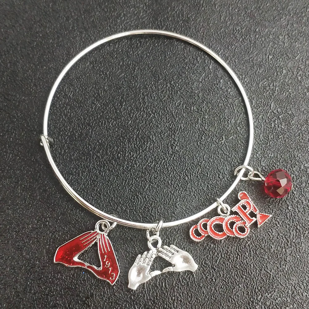 Ручная работа Искусственный Красный Кристалл греческая буква 1913 Handsigh Oooop