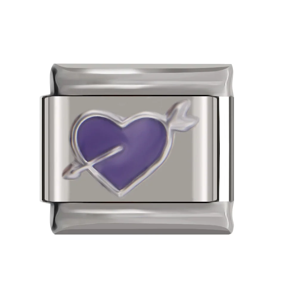 Оригинальный браслет из нержавеющей стали с ромашками Fyour Heart Charms 9 мм ширина