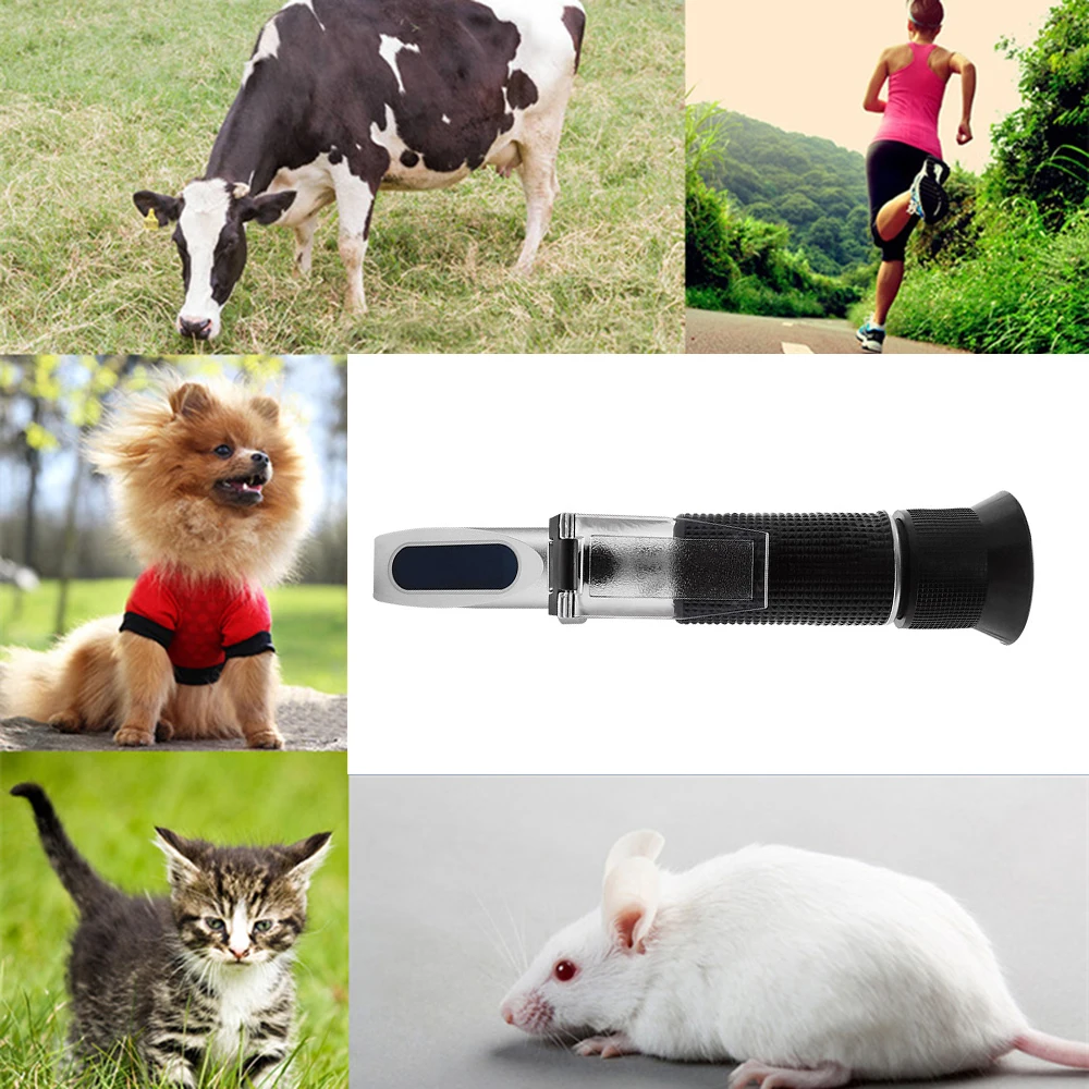 Refractometer Pet Urine Specific Gravity Handheld Veterinary Serum Plasma Protein Hemoglobin Tester for Cats Dogs Analyzer | Инструменты