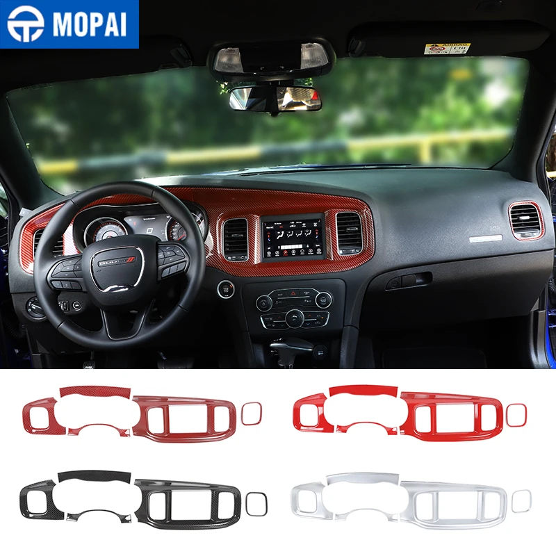 

MOPAI Car Central Control Dashboard Instrument Panel Decoration Stickers for Dodge Charger 2015+ 7-inch Navigation Screen