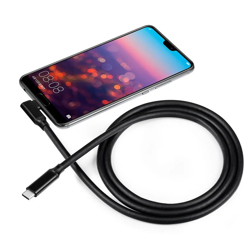 USB-кабель с прямым углом 5 А 100 Вт USB 3 1 Gen2 10 Гбит/с 4K 60 Гц 0 2 м | Компьютеры и офис