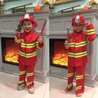 Пожарный, Сэм, Детский костюм на Хэллоуин, для девочек и мальчиков, Карнавальная вечеринка, необычный костюм, детская Униформа Пожарника, игровая одежда