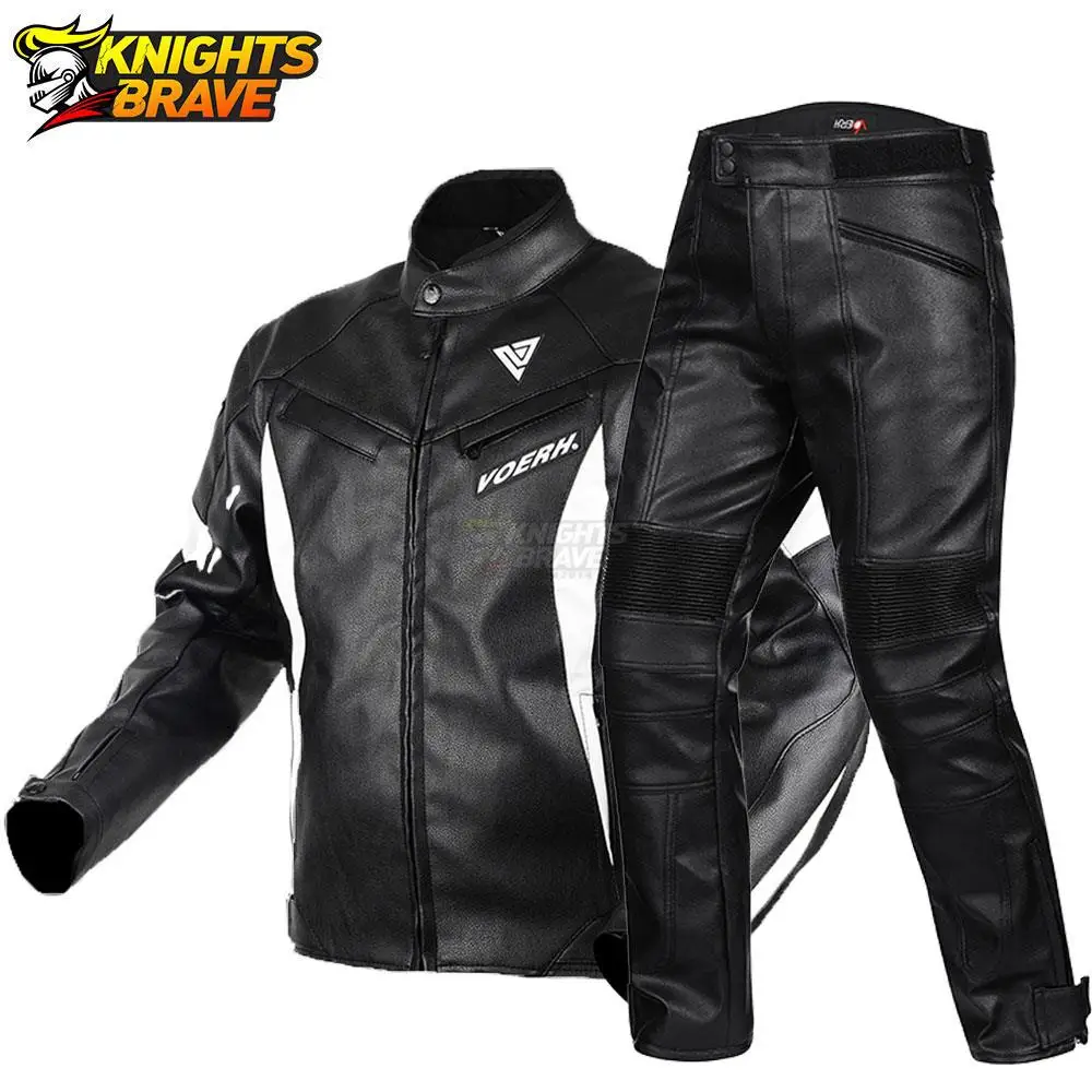 

Winter Motorcycle Jacket Retro Leather Chaqueta Moto Men Cold proof Moto Suit Motorbike Riding Jacket Motocross Jacket M-3XL