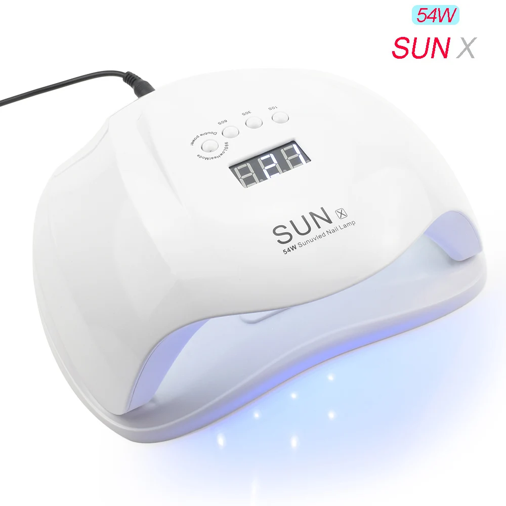 Сушилка для ногтей SUNX 54 Вт двойная светодиодная УФ лампа Гель лак отверждающий