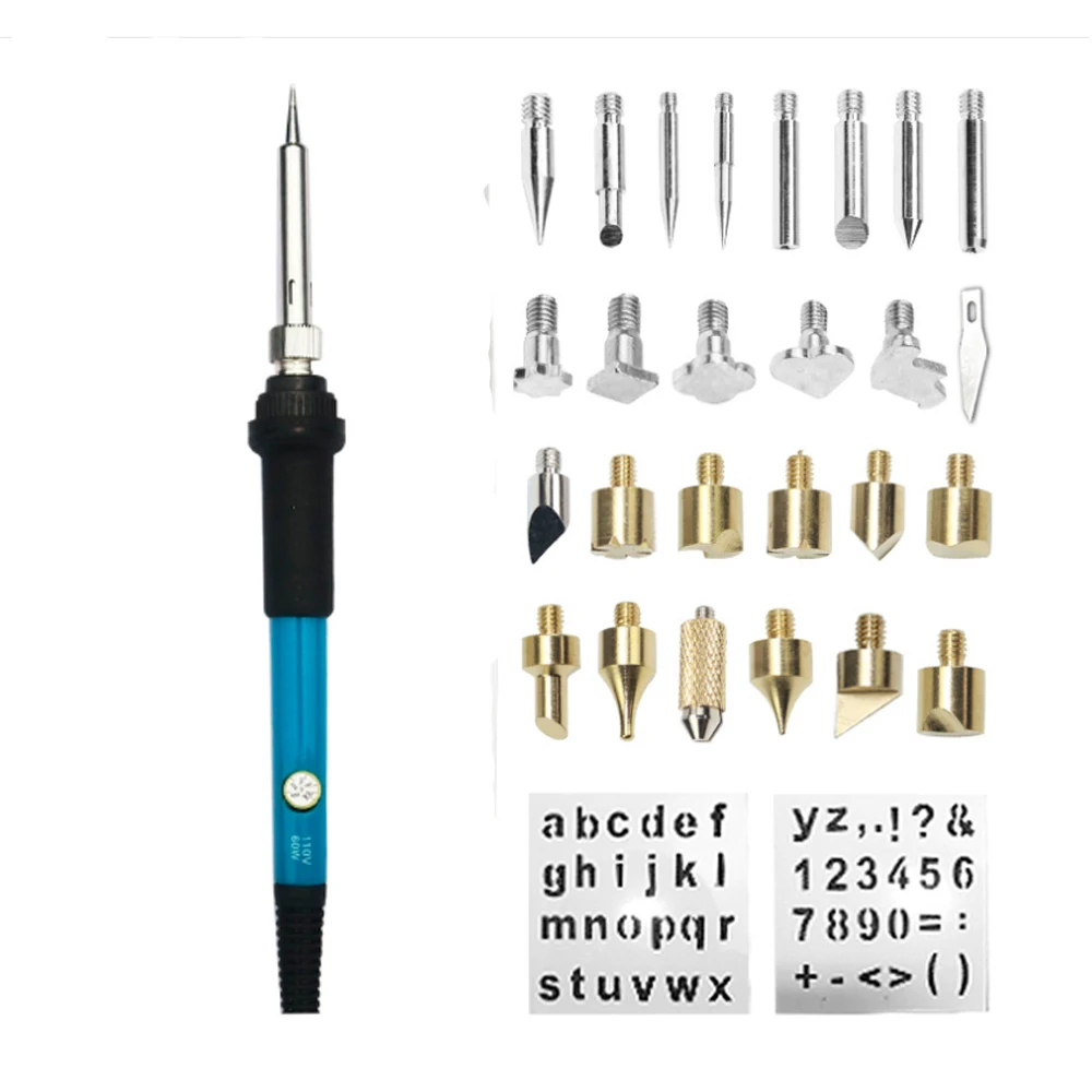 Набор для выжигания по дереву 60 Вт ручка паяльник с регулируемой температурой