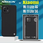 Nillkin текстурой из нейлонового волокна Прочный чехол для Xiaomi Mi 11 Lite 5G мягкая обувь на нескользящей подошве; Противоударная задняя крышка на Mi11 молодости 4G Капа