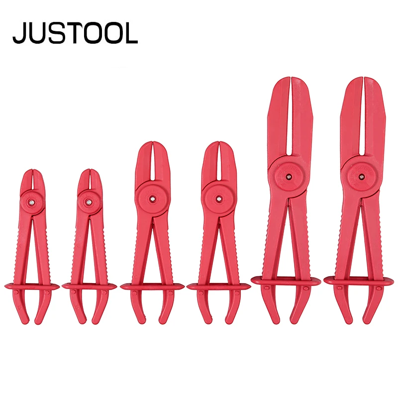 

JUSTOOL 6Pcs/Set Hose Clamp Tool Set Brake Fuel Water Line and Heaters Clamps Plier Hands Free Tool Car Repair Tools Hose Pliers