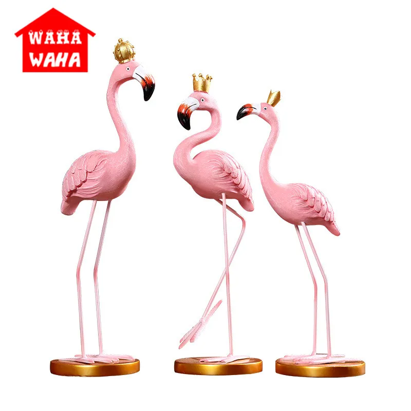 Розовый Король Королева ремесла животных европейский домашний стол украшения