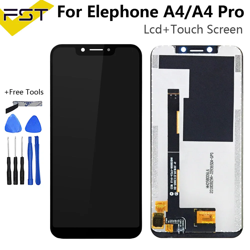 Для elephone a4 pro ЖК дисплей Дисплей + кодирующий преобразователь сенсорного экрана в