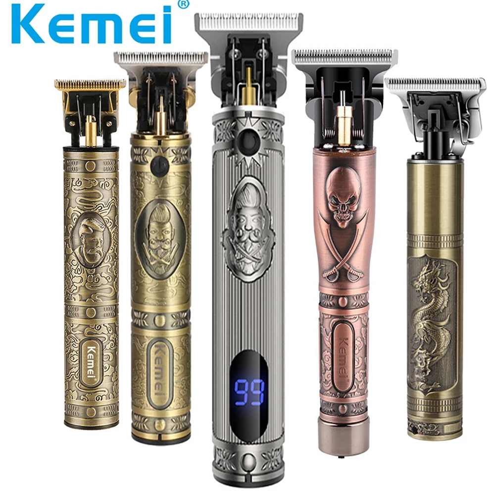 

Kemei Professional men trimmer beard electric clipper barber hair cutting machine revised to outliner gtx gto blade