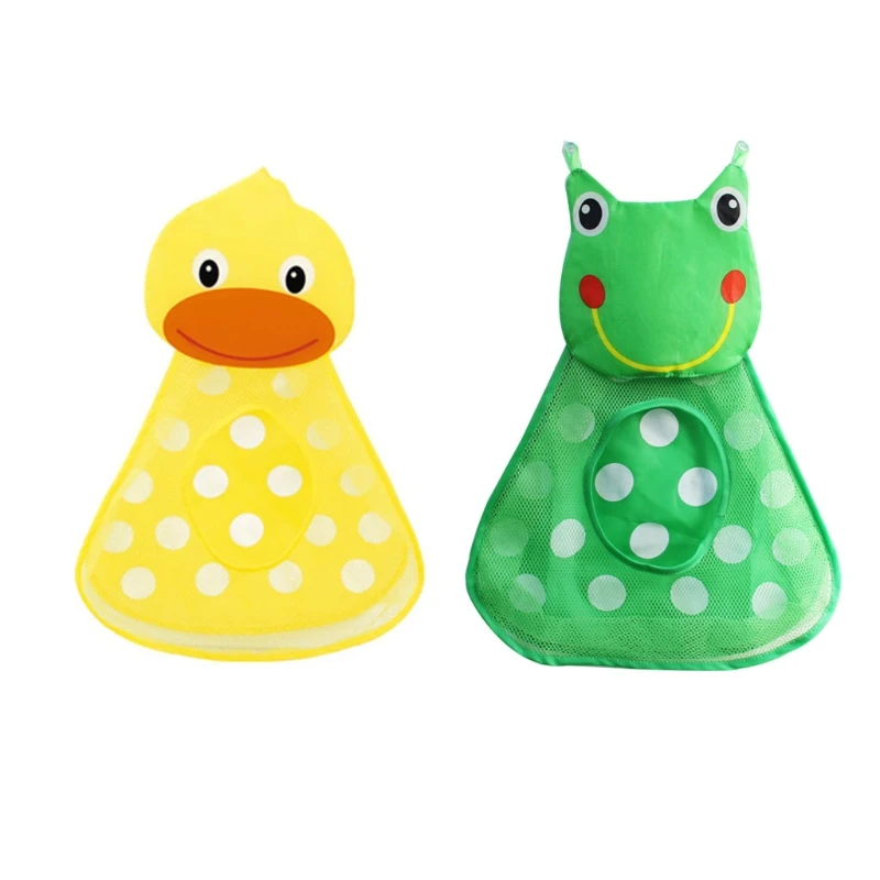 

Baby Bath Toy Hanging Sucker Storage Bag Organizer Kids Toy Storage Supplies PVC Made Net Bag