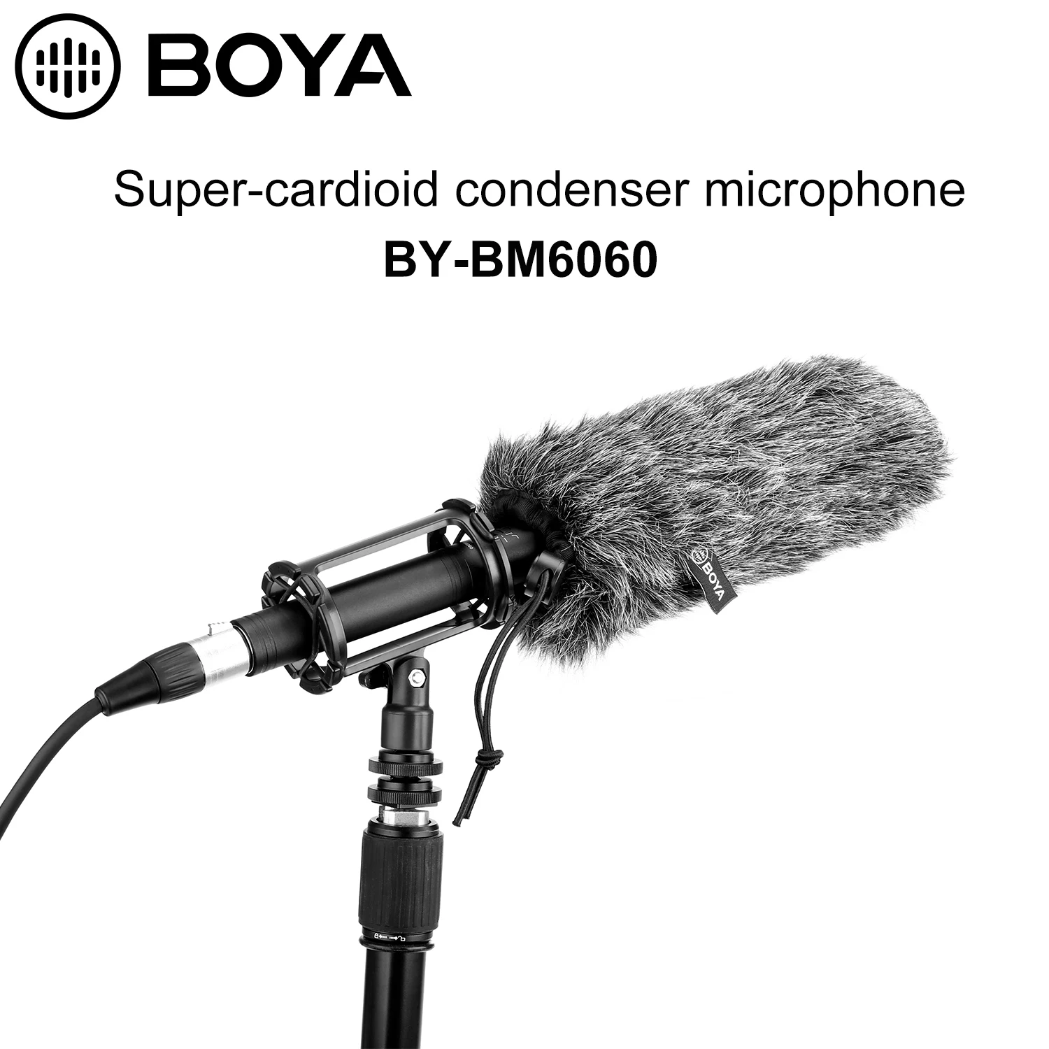 

BOYA BY-BM6060 Professional Shotgun Microphone Super-Cardioid Condenser Mic for Canon Nikon Sony Panasonic Video DSLR Camcorder