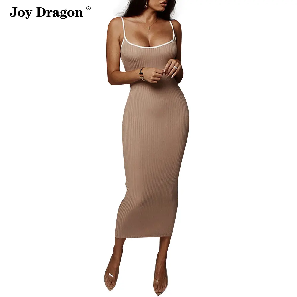 Женское облегающее платье Осеннее и зимнее модное приталенное на бретельках