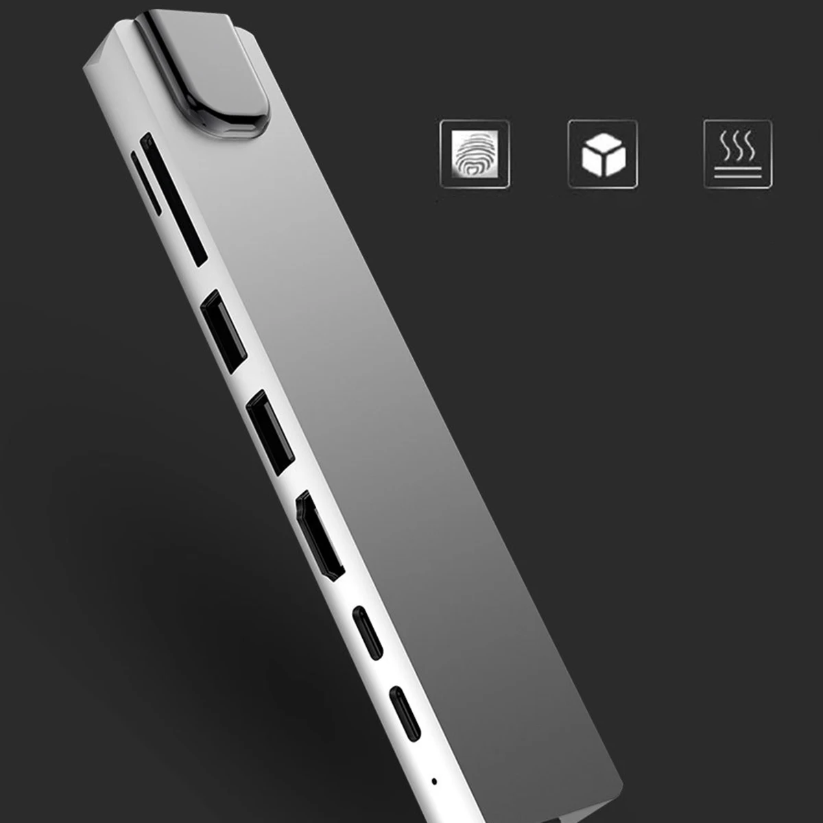 USB концентратор SOONHUA Type C на HDMI 3 0 RJ45 8 в 1 1000 Мбит/с|USB-хабы| |