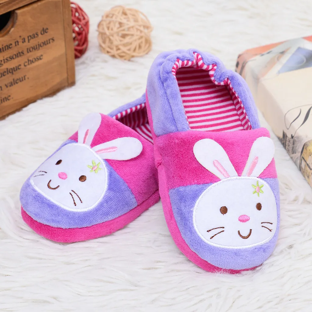 Детские хлопковые домашние тапочки детская зимняя обувь для мальчиков и девочек