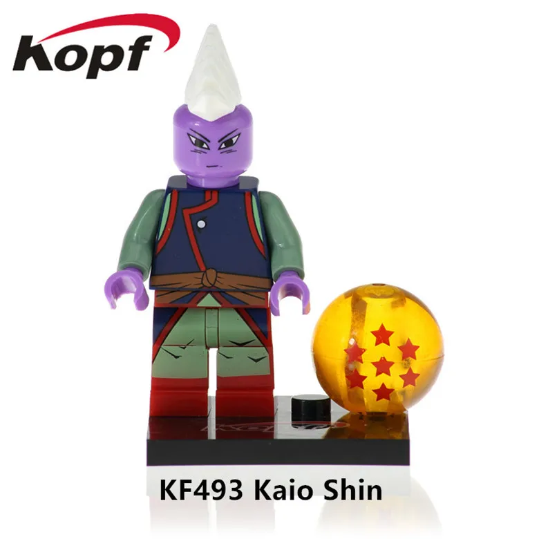 KF493 Without Box Одиночная строительных блоков Dragon Ball Z Majin Boo Android 16 Dyspo Kaio Shin Goku Ssj Xeno фигурки Детские модельные игрушки KF497 - Color: KF493 Without Box