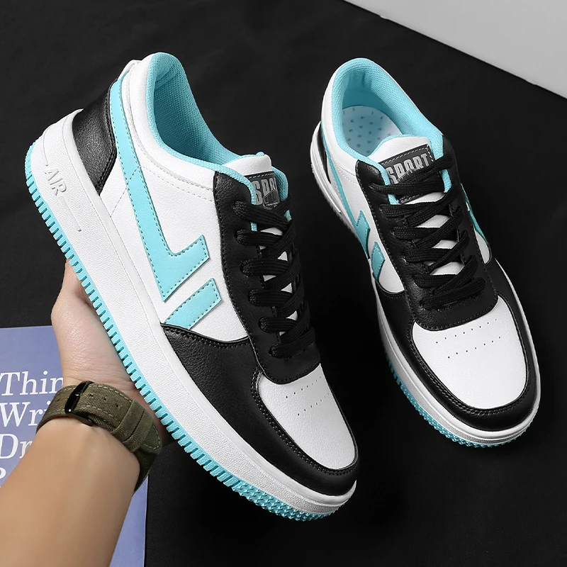 2021 Spring Breathable Men's Casual Shoes Leather Fashion sneakers Student outdoor fashion Men shoes  round toe style