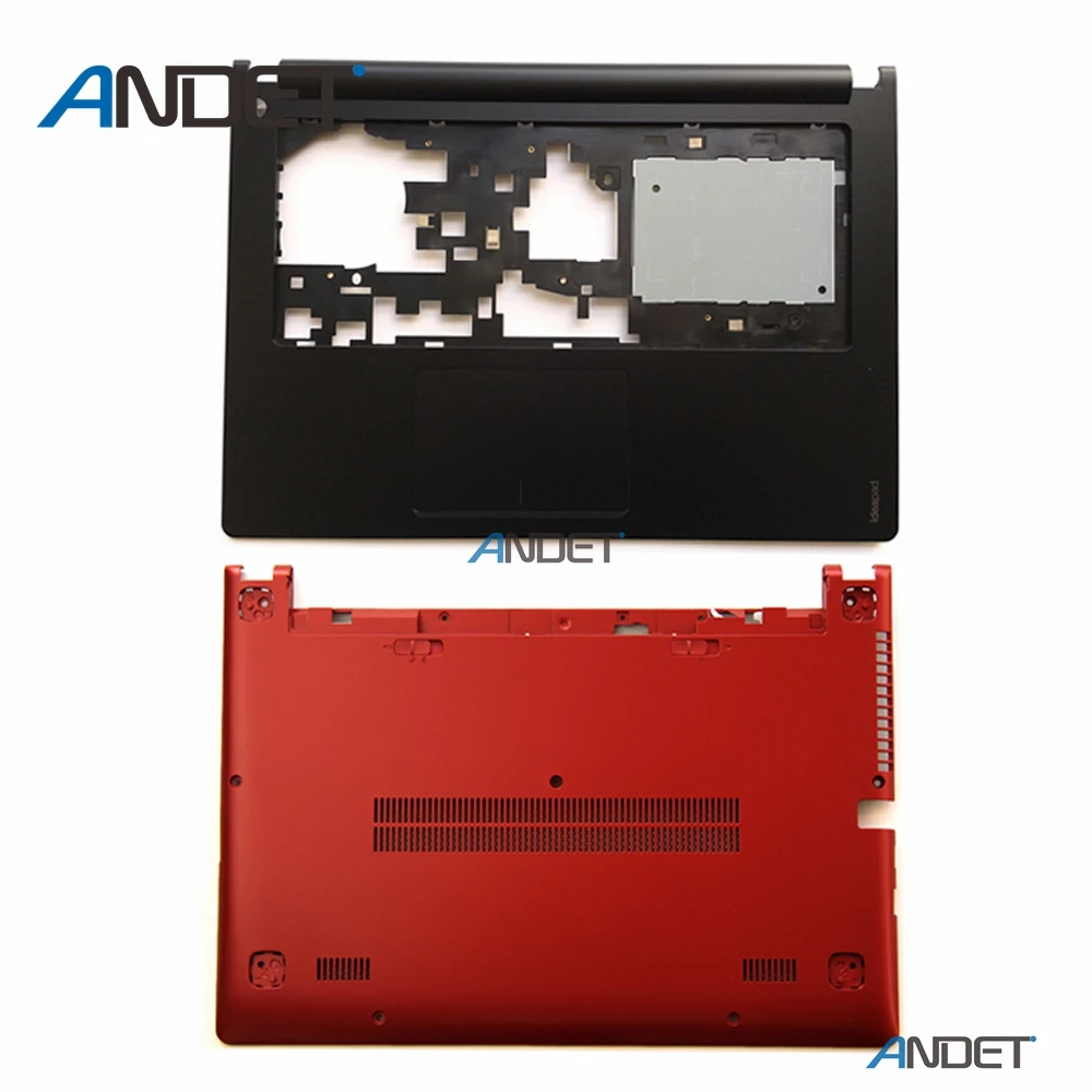Black Red Чехол для lenovo Ideapad S400 S405 S410 S415 S435 S400U S40-70 M40 с подставкой+ Нижняя крышка с тачпадом - Цвет: Black Red