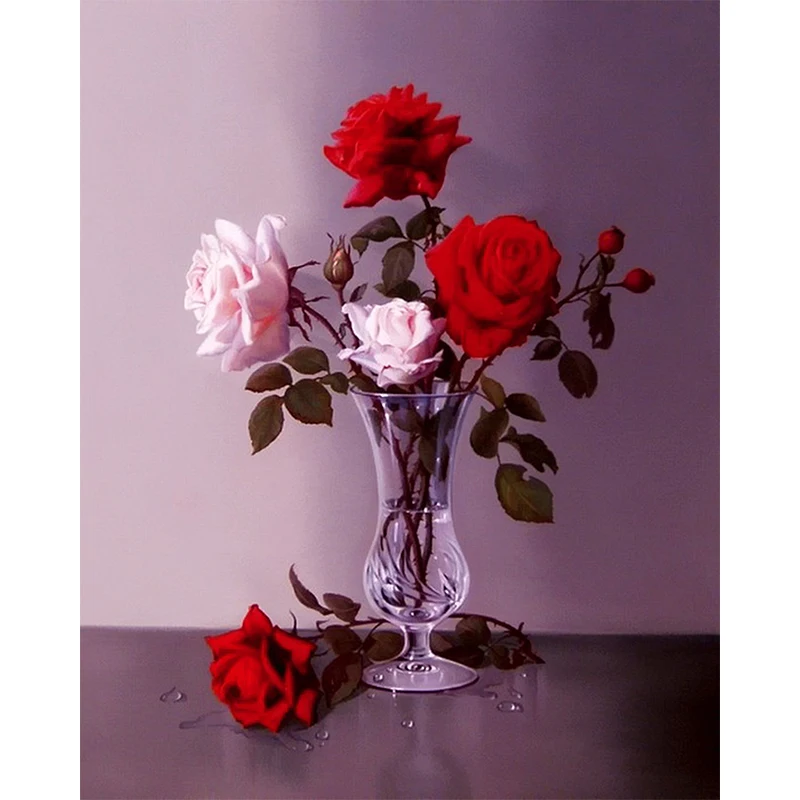 

DIY 5D diamond painting rose cross stitch rhinestone mosaic pattern rhinestone diamond embroidery home decoration ZWQ