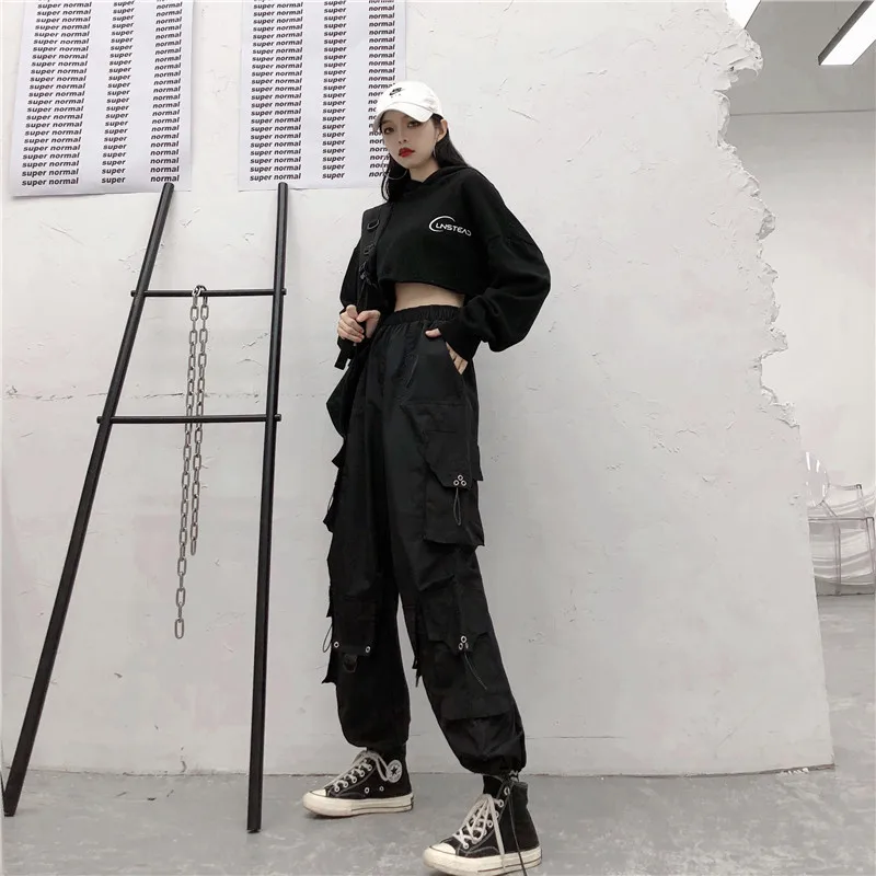 Женские Брюки-Капри YBYR Goth в стиле панк штаны с завышенной талией Харадзюку