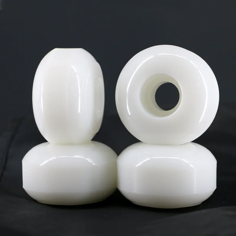 

4pcs/Lot 60x45mm Skateboard Wheel Longboard Resilient Pu For Rough Grounds Asphalt Road Skates White Replacement Wheels