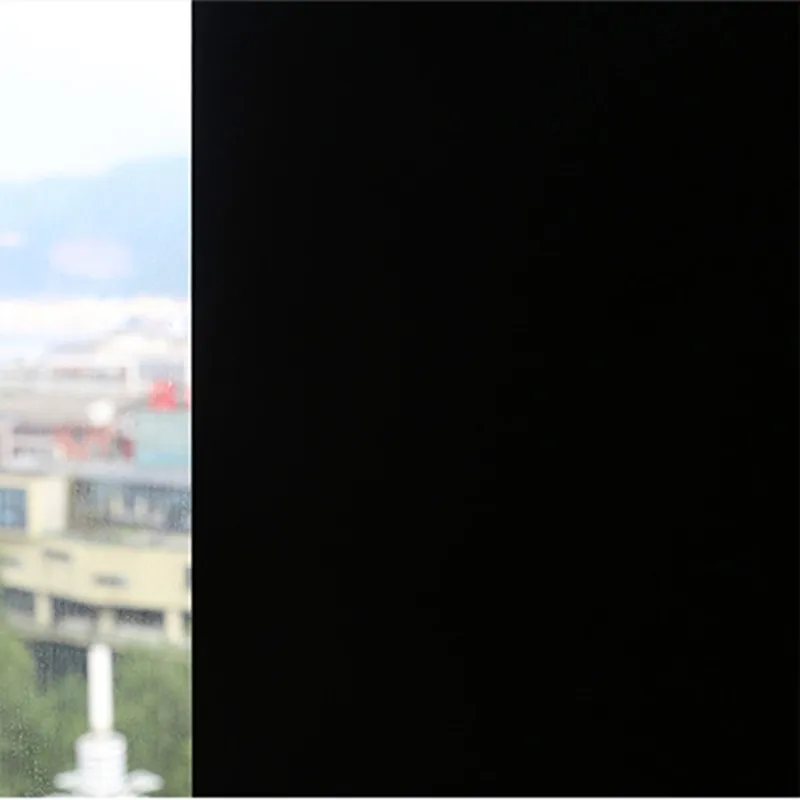 Черная непрозрачная самоклеящаяся стеклянная пленка на окна для спальни балкона