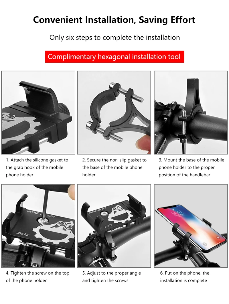 

360 Degree Bicycle Stand Bike Holder Aluminum Portable Bicycle Holder Non-slip Bracket Mountain Mobile Bicycle Handlebar Stand