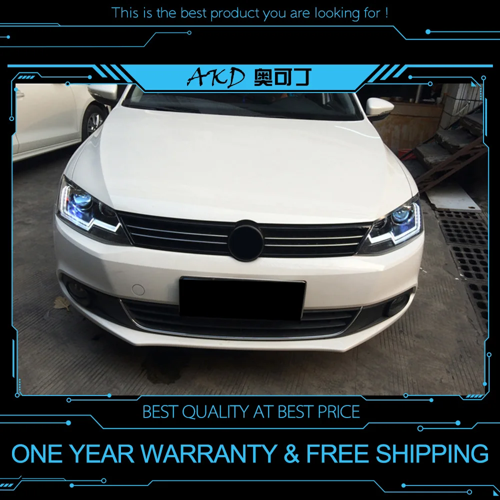 АКД автомобильного тюнинга поперечная балка для VW Jetta MK6 светодиодные фары DRL